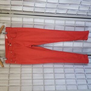 Rag and Bone bright orange zip ankle skinny leggings jeans size 29